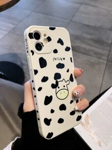 Cow Pattern Phone Case - Beige - View 1