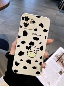 Cow Pattern Phone Case - Beige - View 2