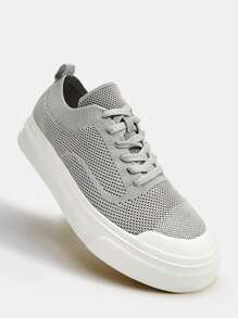 Cuccoo Lace-up Front Skate Shoes - Grey - View 5