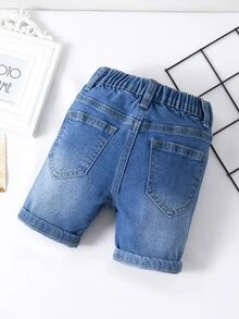 Denim em bé Túi màu trơn - Rửa trung bình - Xem 2