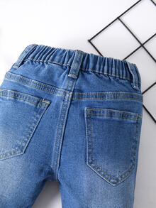 Denim em bé Túi màu trơn - Rửa trung bình - Xem 6