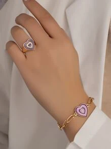 Vòng & vòng tay trang trí hình khối màu trái tim - Nhiều màu - Xem 1