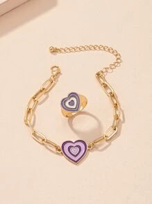 Vòng & vòng tay trang trí hình khối màu trái tim - Nhiều màu - Xem 4