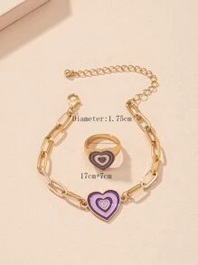 Vòng & vòng tay trang trí hình khối màu trái tim - Nhiều màu - Xem 5