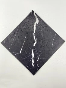 2pcs Marble Pattern Floor Sticker Rama Decoration Rama Gifts Birthday Graduation Floor Tiles Flooring Floor Tiles Self Adhesive Floor Tiles Peel Stick Living Room Decor Room Decor Home Decor Kitchen - Black and White - View 2