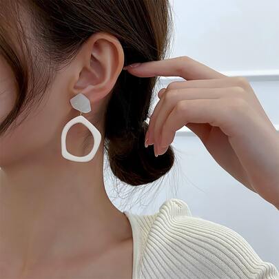 Geo Decor Drop Earrings