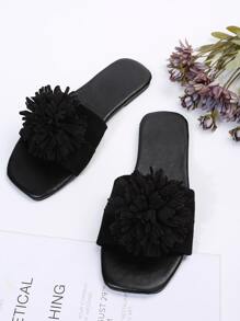 Dép bệt Nữ màu trơn Đúng mốt - màu đen - Xem 5