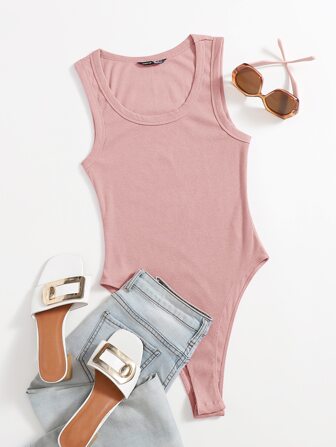 Body girocollo monocolore