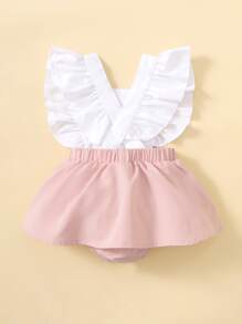 Bebé Vestido body de combinación ribete con fruncido 2 en 1 - Multicolor - Ver 2