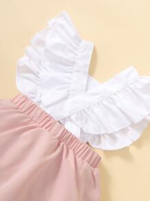 Bebé Vestido body de combinación ribete con fruncido 2 en 1 - Multicolor - Ver 3