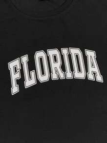 Manfinity RebelGame Men Letter Graphic Tee & Drawstring Waist Track Shorts - Black - View 5