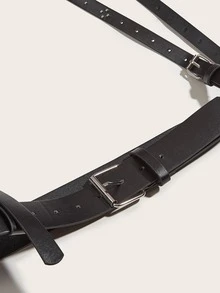 Thắt lưng dây nịt trang trí nội thất - màu đen - Xem 3