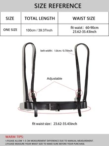 Thắt lưng dây nịt trang trí nội thất - màu đen - Xem 4