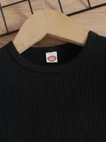 SHEIN 年輕女孩荷葉邊上衣和連身腰帶短裙