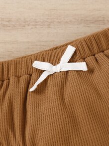 Bebé ribete con fruncido Top de tirantes & Shorts con diadema - Multicolor - Ver 4