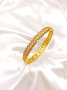 編織設計手鐲 - 金黃色 - 查看 1