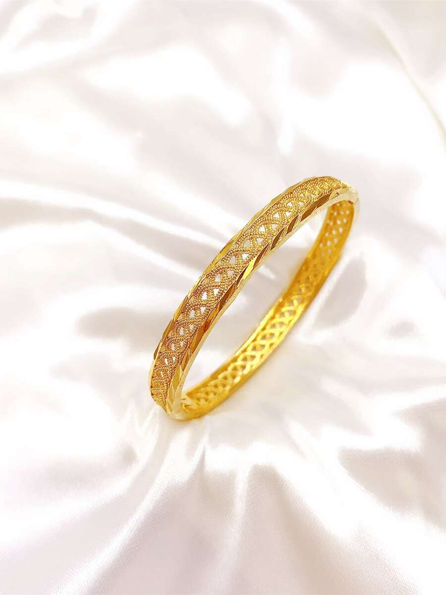 編織設計手鐲 - 金黃色 - 查看 1