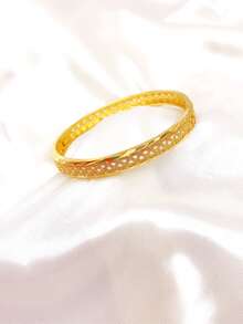 編織設計手鐲 - 金黃色 - 查看 2