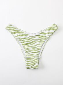 Zebra Stripe Bikini Bottom - Multicolor - View 4