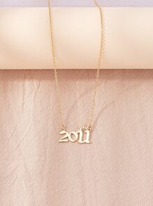 Vòng cổ quyến rũ số năm - Vàng - Xem 1