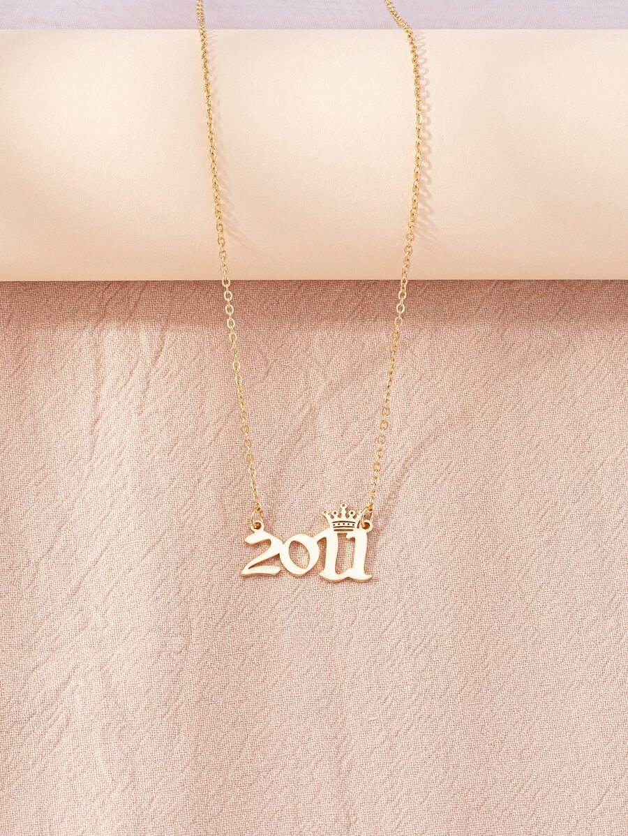 Vòng cổ quyến rũ số năm - Vàng - Xem 1