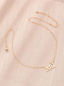 Vòng cổ quyến rũ số năm - Vàng - Xem 2