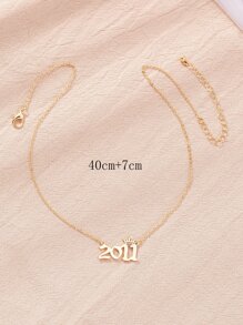 Vòng cổ quyến rũ số năm - Vàng - Xem 3