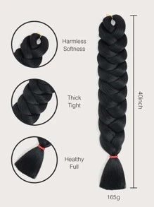 1pc Long Synthetic Hair Braid - Black - View 4