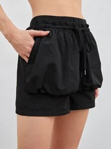MOTF PREMIUM BUBBLE POCKET SHORTS - Black - View 5