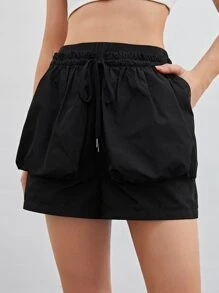 MOTF PREMIUM BUBBLE POCKET SHORTS - Black - View 7