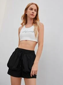 MOTF PREMIUM BUBBLE POCKET SHORTS - Black - View 9