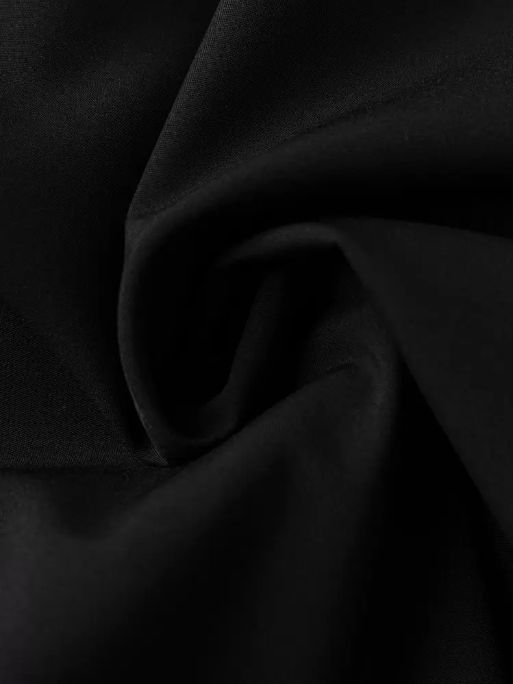 SHEIN Clasi Plus Size Women's Solid Color Woven Long Sleeve Shirt Dress With Cuffed Sleeve Hem, Suitable For Work And Casual Wear - Black - View 5