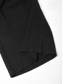 Mulvari 2pcs Paperbag Waist Belted Wide Leg Trousers - Multicolor - View 3