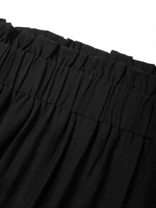 Mulvari 2pcs Paperbag Waist Belted Wide Leg Trousers - Multicolor - View 6