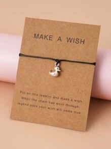 Cartoon Duck Charm Bracelet - màu đen - Xem 1