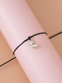 Cartoon Duck Charm Bracelet - màu đen - Xem 2