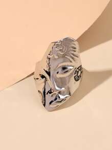 人像細節戒指 - 銀色 - 查看 2