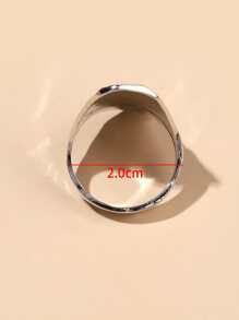 人像細節戒指 - 銀色 - 查看 3