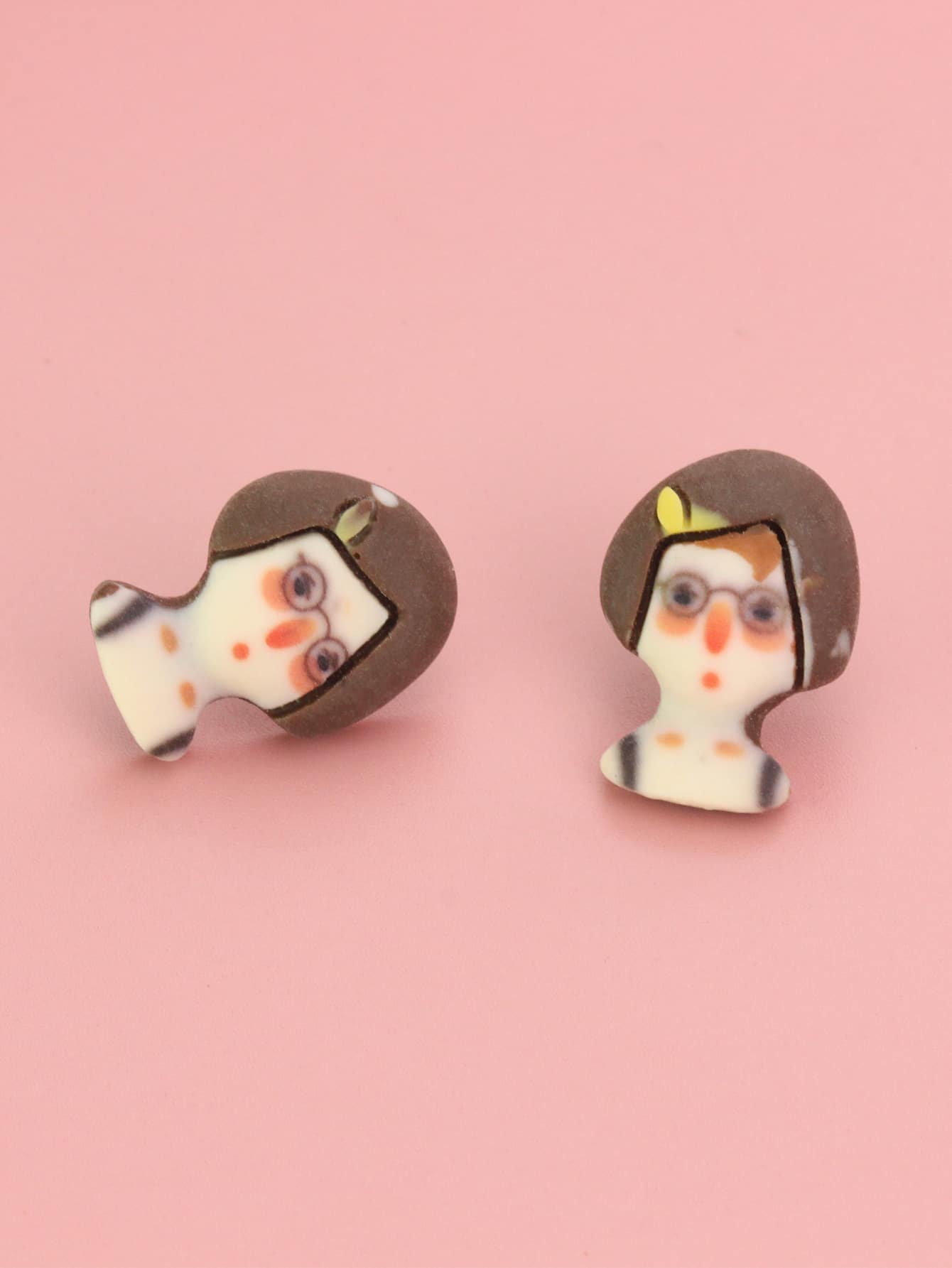 Pendientes con figura de dibujos animados - Multicolor - Ver 1