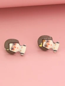 Pendientes con figura de dibujos animados - Multicolor - Ver 2