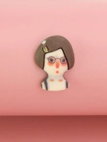 Pendientes con figura de dibujos animados - Multicolor - Ver 5