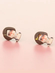 Pendientes con figura de dibujos animados - Multicolor - Ver 6