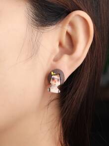 Pendientes con figura de dibujos animados - Multicolor - Ver 7