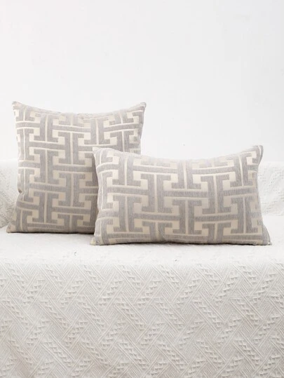 1入組幾何提花靠墊套不附帶墊芯