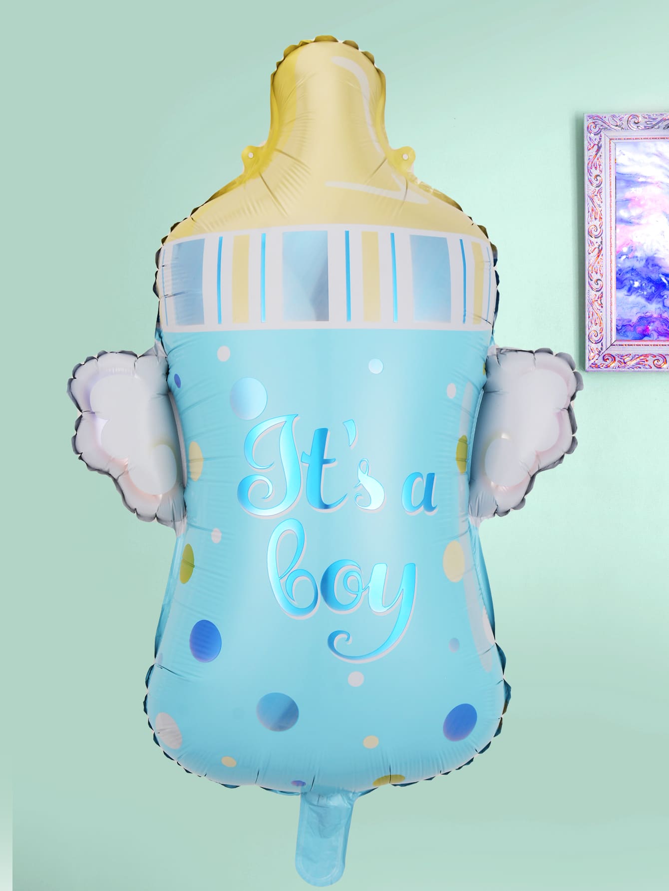 1pc Baby Feeding Bottle Shaped Balloon, Cute Balloon For Baby Shower Party,Christmas - Multicolor - View 1