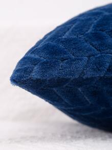 Miater 長毛絨幾何靠墊套不附帶墊芯 - 藍色 - 查看 3