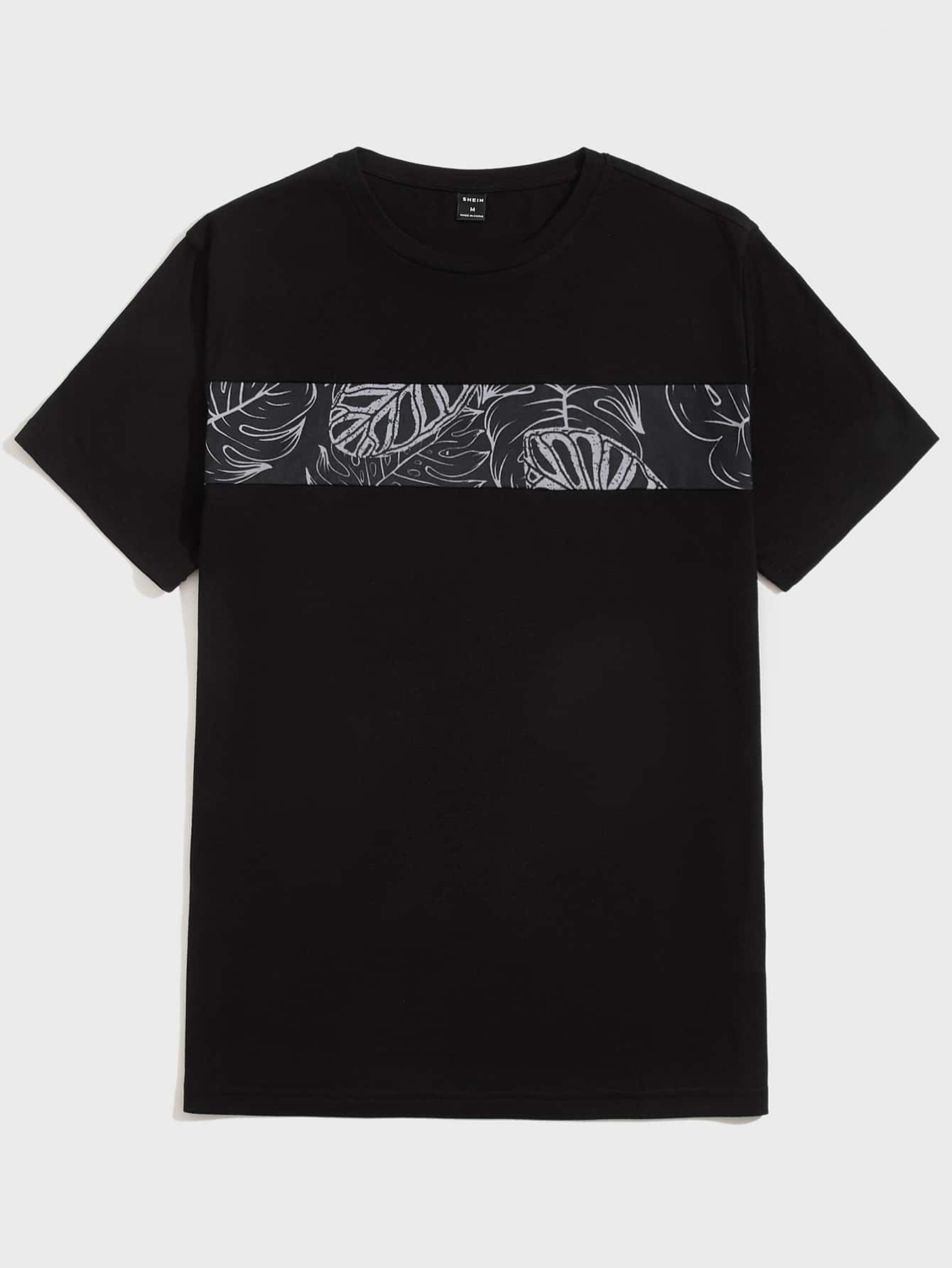 Manfinity VCAY 男款T恤，合身設計，圓領，短袖，印花，休閒夏季