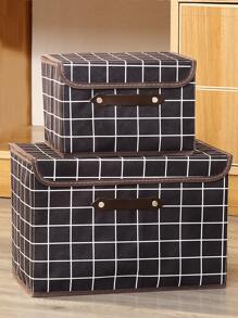 Hộp lưu trữ quần áo in kẻ sọc 1pc - Nhiều màu - Xem 1