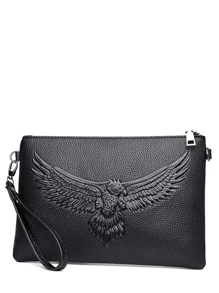 1pc Men's Black Eagle Print Clutch Bag Commute Gifts For Bag Men Wallet Hand Bag Travel Winter Purse Wash Bag Old Money Multi Card Clutch Bag Long Wallet Light Business Large Capacity Outdoor Vacation Vintage Leather Bag Travel Essentials Retro Bag Valentine Day Purses Valentines Black Bag Holiday Essentials Bag For Men Stickers Bags Valentines Gifts Valentine Gifts For Men Vintage School The Sporty Life Gift Bag Pack Handbags Spring Vintage Bags - Black - View 7