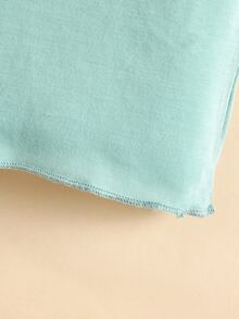 嬰兒愛心和字母圖案小高領T恤和裙子 - 薄荷綠 - 查看 3